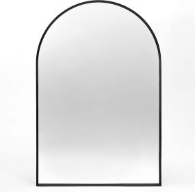 Wall Mirror 30"x20", Bathroom Mirror, Vanity Mirror, for Bathroom, Bedroom, Entryway, with Metal Frame, Modern & Contemporary Arch Top Wall Mirror (Bl