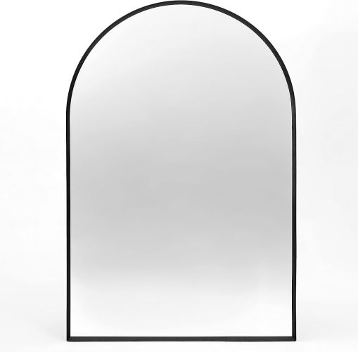 Wall Mirror 30"x20", Bathroom Mirror, Vanity Mirror, for Bathroom, Bedroom, Entryway, with Metal Frame, Modern & Contemporary Arch Top Wall Mirror (Bl