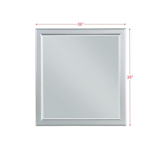 ACME Louis Philippe Mirror in Platinum 26734