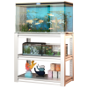 40-50 Gallon Fish Tank Stand - Metal Aquarium Stand, 31.5 "L x 18 "W x 34"H Adjustable Heavy Duty Reptile Tank Stand, Adjustable 3-Tier Fish Tank Rack