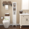 66.92" Tall Bathroom Storage Cabinet with Adjustable Shelves,1 Doors Freestanding Cabinet with Anti-Tip, Open compartments, for Home, Small Spaces, Ba