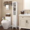 66.92" Tall Bathroom Storage Cabinet with Adjustable Shelves,1 Doors Freestanding Cabinet with Anti-Tip, Open compartments, for Home, Small Spaces, Ba