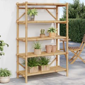 5-Layer Shelf 39.4"x15.7"x59.1" Bamboo
