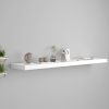 Floating Wall Shelf White 47.2"x9.3"x1.5" MDF