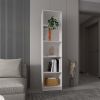Zachary White 5-Shelf Slim Bookcase