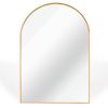 Gold 24x36 INCH Metal Arch Barhroom mirror