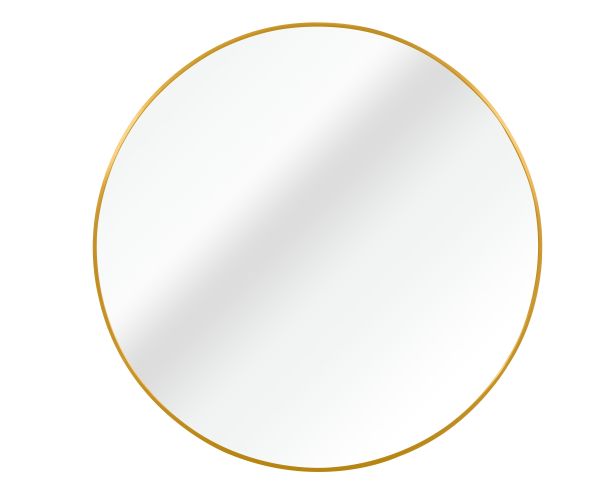 Gold 36 Inch Metal Round Bathroom Mirror