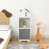 Kids Dollhouse Bookcase with Storage, 2-Tier Storage Display Organizer, Toddler Bookshelf with Collapsible Fabric Drawers for Bedroom or Playroom (Whi