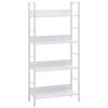 4-Layer Book Shelf White 23.6"x10.9"x49" Engineered Wood