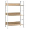 3-Layer Book Shelf Oak 23.6"x10.9"x35.6" Engineered Wood