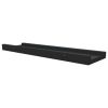 Picture Frame Ledge Shelves 2 pcs Black 15.7"x3.5"x1.2" MDF
