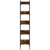 Bookshelf 5-Tier Smoked Oak 13.8"x11.8"x68.5" Engineered Wood