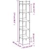 Bookshelf 5-Tier Smoked Oak 13.8"x11.8"x68.5" Engineered Wood