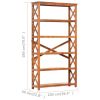 Bookshelf 39.4"x11.8"x70.9" Solid Acacia Wood Honey Finish