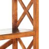 Bookshelf 39.4"x11.8"x70.9" Solid Acacia Wood Honey Finish