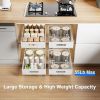 2 Pack Pull Out Cabinet Organizer, Slide Out Cabinet Drawers Peel and Stick Pull Out Drawers Heavy Duty Pull Out Shelf for Kitchen, Cupboard, Pantry,