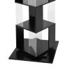 5 tier Rotating Bookshelf, Floor Rack Simple Bookcase with Acrylic plate Student Multi-Function Creative Bookshelf for Living Room with anti-toppling