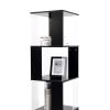 6 tier Rotating Bookshelf, Floor Rack Simple Bookcase with Acrylic plate Student Multi-Function Creative Bookshelf for Living Room with anti-toppling