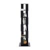 6 tier Rotating Bookshelf, Floor Rack Simple Bookcase with Acrylic plate Student Multi-Function Creative Bookshelf for Living Room with anti-toppling