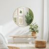 Gold 32 IN Metal Round mirror