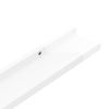 Wall Shelves 2 pcs High Gloss White 45.3"x3.5"x1.2"