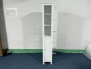 66.92" Tall Bathroom Storage Cabinet with Adjustable Shelves,1 Doors Freestanding Cabinet with Anti-Tip, Open compartments, for Home, Small Spaces, Ba
