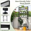 3-Tier Over The Toilet Storage Shelf with Adjustable Bottom Bar