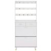 Entryway Bedroom Armoire,Shoe Cabinet,Wardrobe Armoire Closet, Drawers and Shelves, Handles, Hanging Rod, white