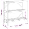 3-Layer Shelf 39.4"x15.7"x35.4" Bamboo