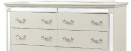 Milan Mirror Framed Dresser made with Wood in White
