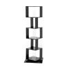 5 tier Rotating Bookshelf, Floor Rack Simple Bookcase with Acrylic plate Student Multi-Function Creative Bookshelf for Living Room with anti-toppling
