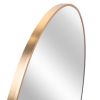 Gold 32 IN Metal Round mirror