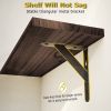 4Packs Corner Floating Shelf Wall Mount Display Storage Shelf Organizer Wood Metal Bedroom Living Room D√©cor