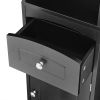 Tall Bathroom Cabinet, Freestanding Storage Cabinet with Drawer, MDF Board, Adjustable Shelf, Black