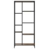 Book Shelf 31.5"x11.8"x70.9" Steel and Engineered Wood