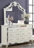 Milan Mirror Framed Dresser made with Wood in White