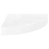 Floating Corner Shelf High Gloss White 9.8"x9.8"x1.5" MDF