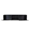 FCH Modern Minimalist Floating TV Stand for 65-inch TVs; High Glossy Wall-Mounted Entertainment Center with 2 Large Drawers & Display Shelves; Black