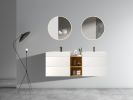 CC0212S106 Oak Bathroom Open Shelves Cabinet, Wall-mounted Storage Cabinet for Small Spaces