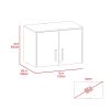 Storage Cabinet - Wall Cabinet, Three Interior Shelves, Double Door