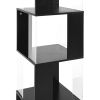 5 tier Rotating Bookshelf, Floor Rack Simple Bookcase with Acrylic plate Student Multi-Function Creative Bookshelf for Living Room with anti-toppling