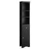 Tall Bathroom Cabinet, Freestanding Storage Cabinet with Drawer, MDF Board, Adjustable Shelf, Black