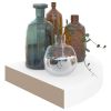 Floating Corner Shelf High Gloss White 9.8"x9.8"x1.5" MDF