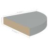 Floating Corner Shelves 4 pcs Gray 9.8"x9.8"x1.5" MDF