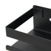 Shower Shelf Matt Black 11.8"x3.9"x2.4" Brushed 304 Stainless Steel