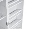 103.5*60*30cm Simple Triamine Adjustable Shelves Sideboard With Door Cabinet White