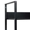 5-Layer Book Shelf Black 23.6"x10.9"x62.4" Engineered Wood