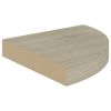 Floating Corner Shelves 2 pcs Oak 9.8"x9.8"x1.5" MDF