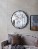 D31.5x0.5" Theodor Mirror with industrial design Round Mirror with Metal Frame for Wall Decor & Entryway Console Lean Against Wall