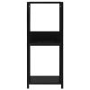 Small Straight Book Shelf Black 13.2"x15.6"x31.4" Engineered Wood